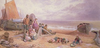Rottingdean, Scena sulla Spiaggia da Myles Birket Foster